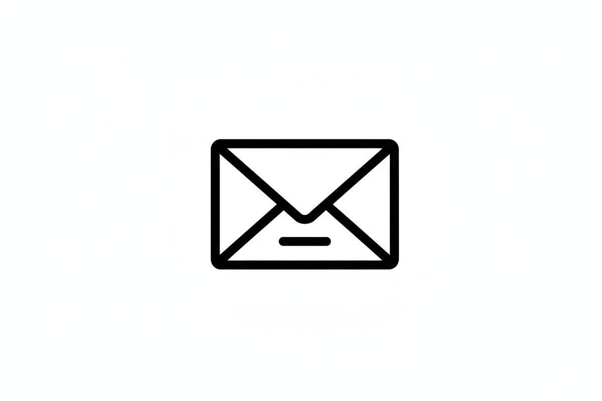 simple email icon black