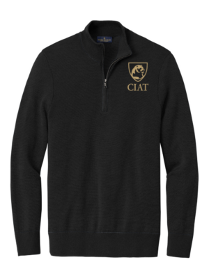 Men’s Brooks Brothers® 1/4-Zip Sweater - Gold Logo - Image 4